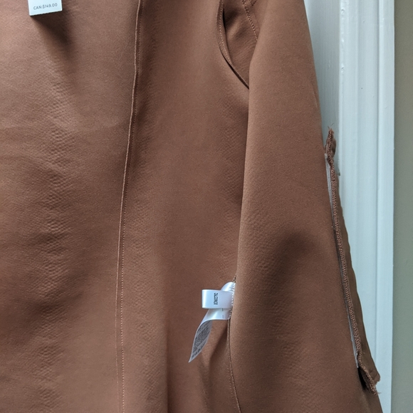 Chico's Scuba Suede Jacket Desert Tan - Picture 8 of 13